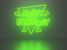 Happy Birthday 9 neon sign Full Permission
