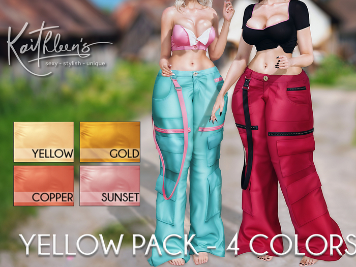 Kaithleen's Nisha Baggy Pants - Yellow