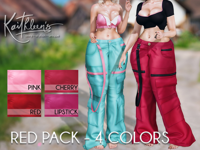 Kaithleen's Nisha Baggy Pants - Red