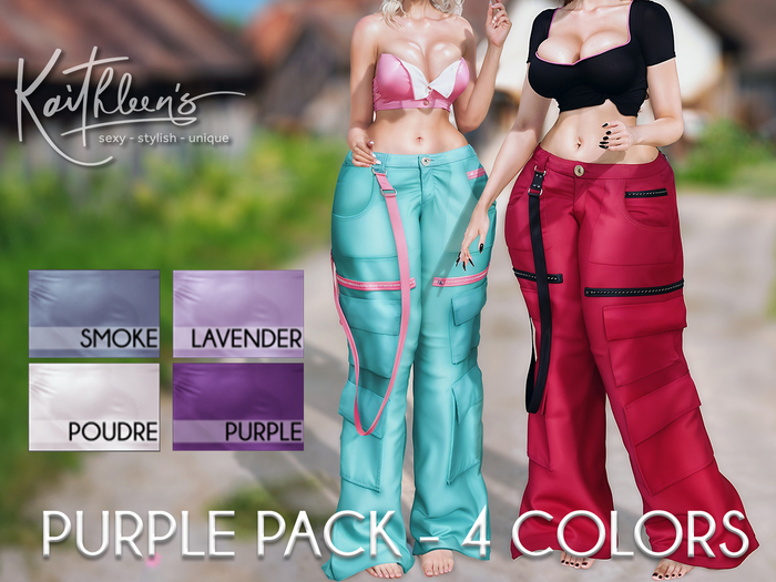 Kaithleen's Nisha Baggy Pants - Purple