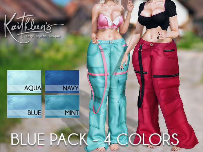 Kaithleen's Nisha Baggy Pants - Blue