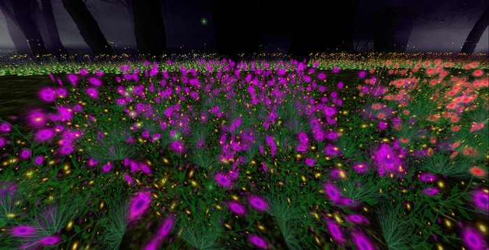 ALMOST FREE! WHIMSY 1 PRIM  LILAC  2  "FAIRY LIGHTS" FANTASY FLOWERS-COPY MOD
