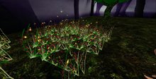 ALMOST FREE! WHIMSY 1 PRIM RED & VIOLET "FAIRY LIGHTS" FANTASY FLOWERS-COPY MOD