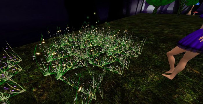 ALMOST FREE! WHIMSY 1 PRIM  WHITE  "FAIRY LIGHTS" FANTASY FLOWERS-COPY MOD