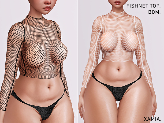 XAMIA - Fishnet Top - 2K BOM