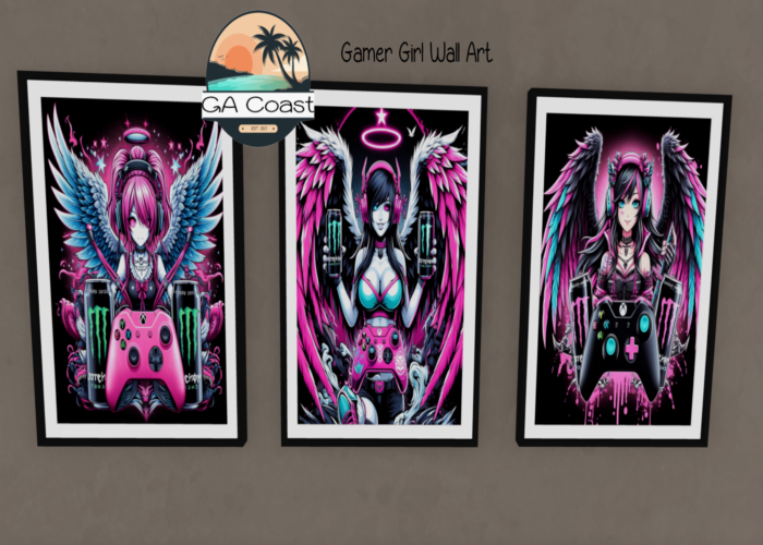 GA COAST - Gamer Girl Wall Art  - UNPACK HUD