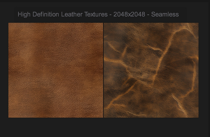 Seamless - Leather HD Textures x2