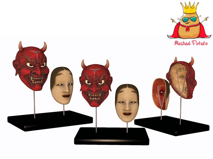 Second Life Marketplace - Meshed Potato - Halloween Demon Masks Deco ...