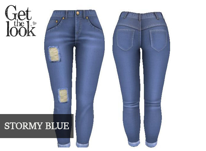 TORN STRAIGHT LEG JEANS-STORMY-MAITREYA LARA & LARAX-BELLEZA ISIS & FREYA & VENUS-LEGACY-EBODY REBORN-SLINK-CLASSIC