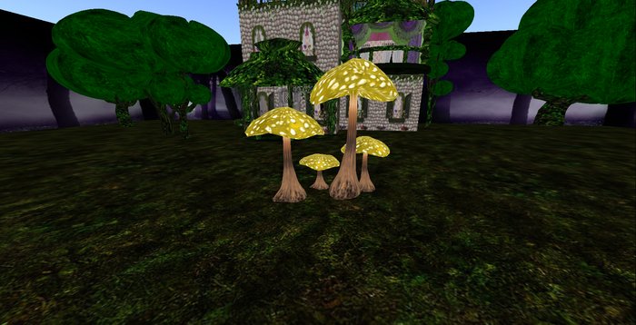 ALMOST FREE! Whimsy's BUMPY GOLDEN Mushroom Family-4 PRIM-MOD COPY