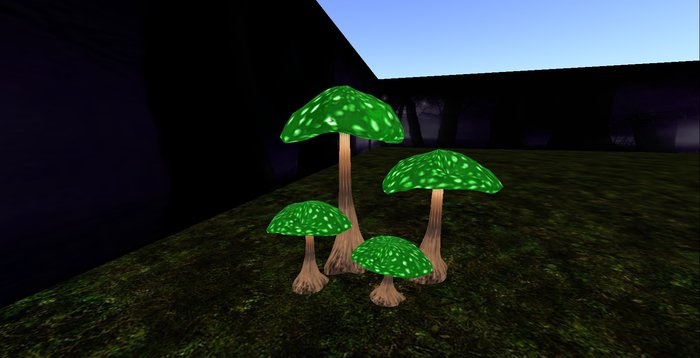 ALMOST FREE! Whimsy's BUMPY GREEN Mushroom Family-4 PRIM-MOD COPY