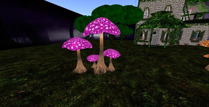 ALMOST FREE! Whimsy's BUMPY MAGENTA Mushroom Family-4 PRIM-MOD COPY