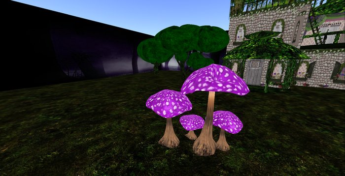 ALMOST FREE! Whimsy's BUMPY PURPLE Mushroom Family-4 PRIM-MOD COPY