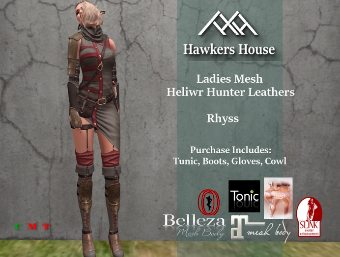 *HH* Ladies Mesh Heliwr Hunter Leathers Rhyss