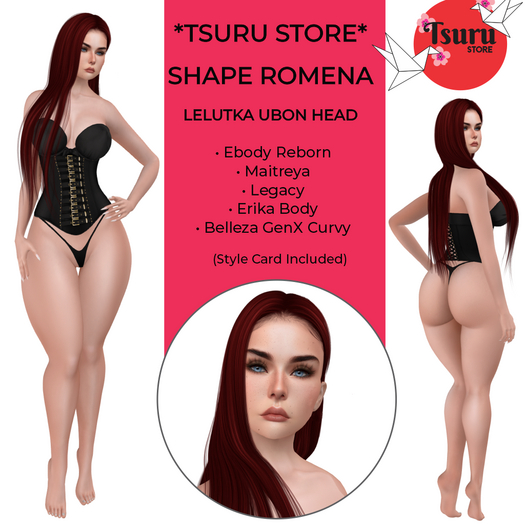 *Tsuru Store* Shape Romena - Lelutka Ubon Head