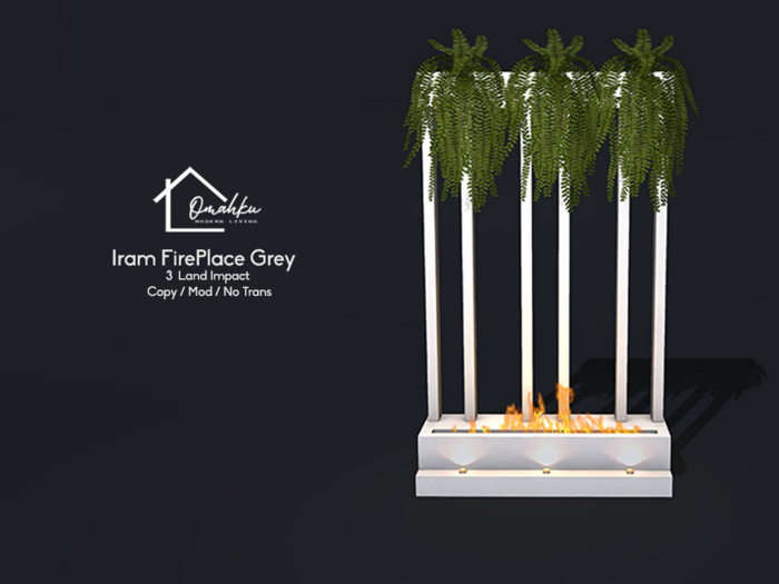 OMAHKU - Iram FirePlace Grey