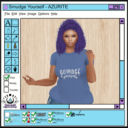 [HA] Smudge Yourself  Tee - AZURITE - 