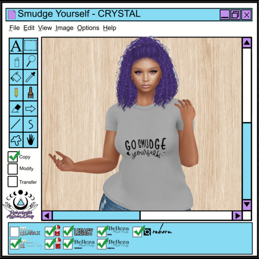 [HA] Smudge Yourself  Tee - CRYSTAL - 