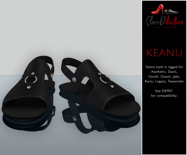 {SA} Keanu Sandals Black 