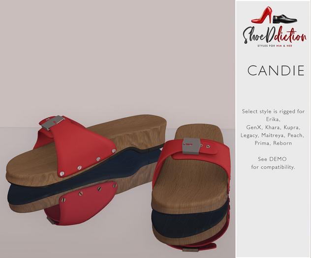 {SA} Candie Sandals Red 