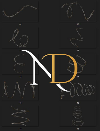 N&D Coiled Barbed Wire Textures Pack 2 - Full Perm.