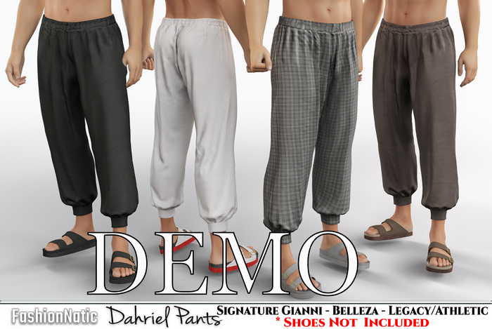 Demo Pants Dahriel Fatpack - Signature Gianni, Belleza Jake, Legacy, Athletic - FashionNatic 