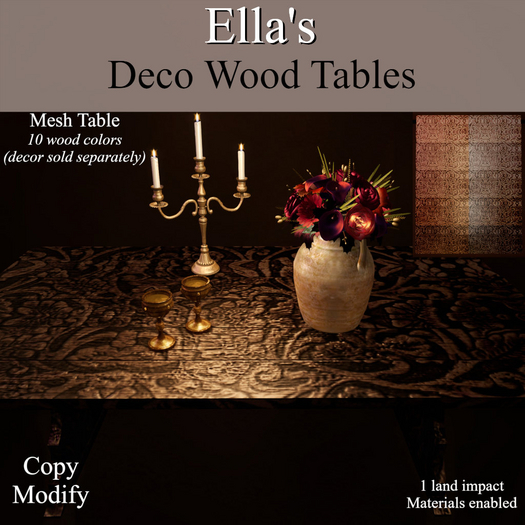 Ella's Deco Wood Tables