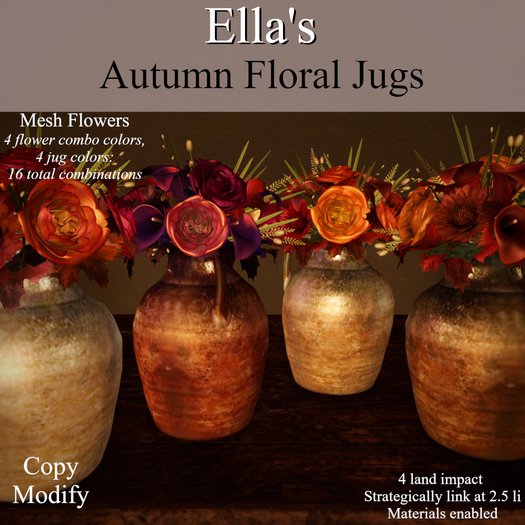 Ella's Autumn Floral Jugs