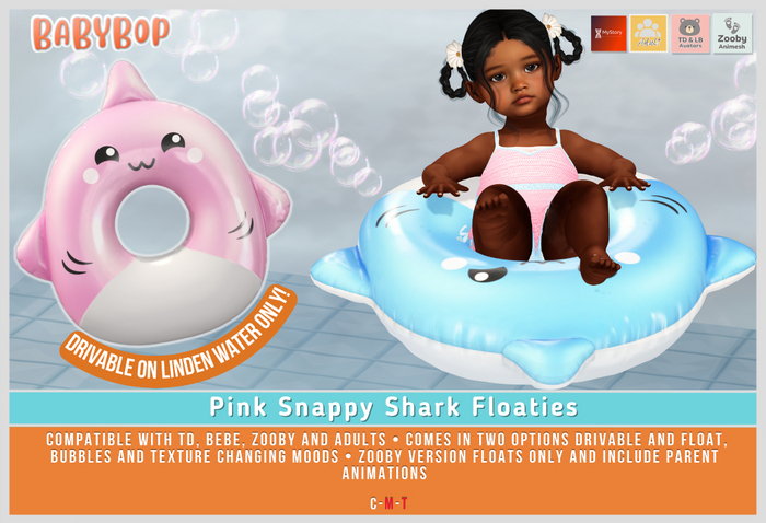 ::bb:: Snappy Shark Floaty - Pink - Zooby 