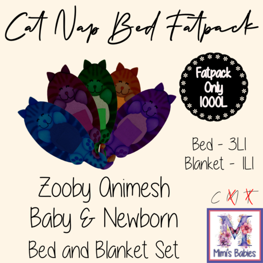 {M} FATPACK Purrfect Nap Spot Zooby Animesh Sleep