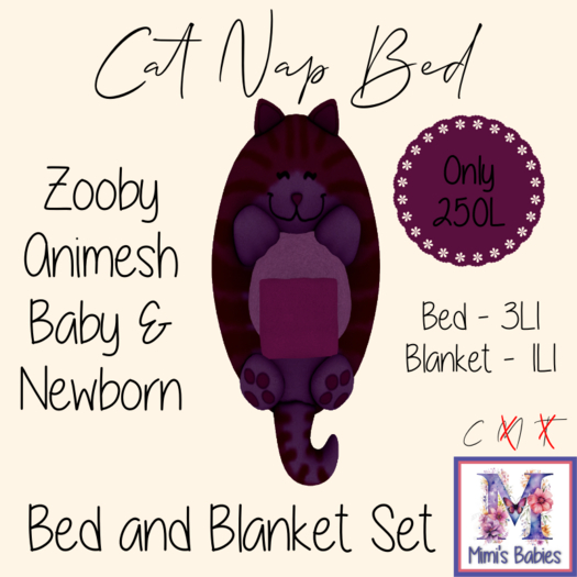 {M} Pink Purrfect Nap Spot Zooby Animesh Sleep