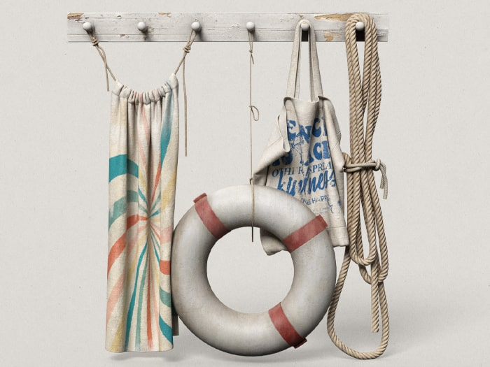 Second Life Marketplace - Nutmeg. Beachside Summer Rack / add me