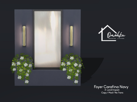 Second Life Marketplace - OMAHKU - Foyer Carafina Navy