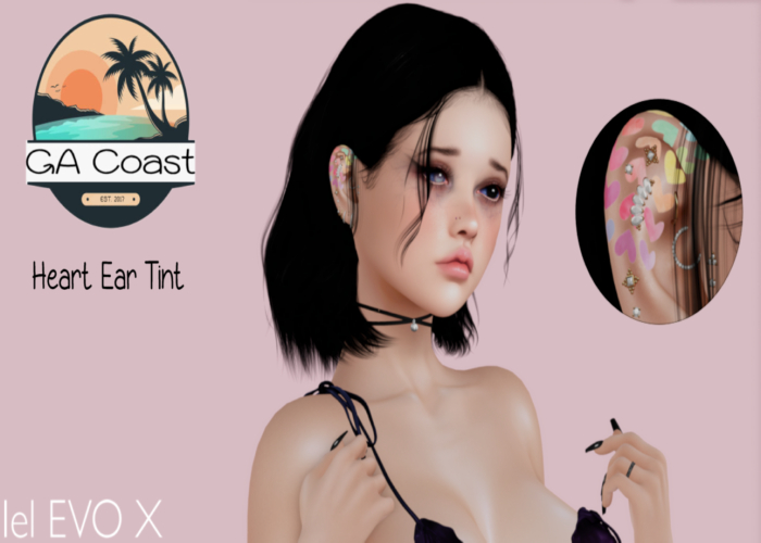 GA COAST - Heart Ear Tint Tattoo  - UNPACK HUD