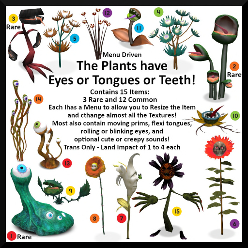 03-Bouncy Toothed Plant - Boxed - RARE