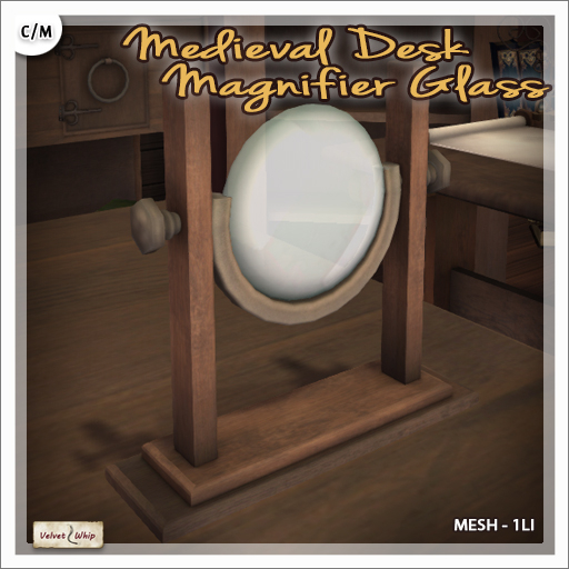 [V/W] Medieval Desk Magnifier Glass - 1 LI - Mesh Accessory / Decor