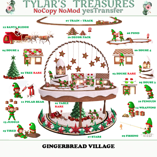 01  .:TT:.  GINGERBREAD VILLAGE TABLE RARE
