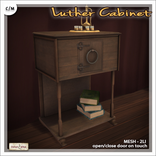 [V/W] Luther Cabinet - Open/Close Door  on Touch - Medieval Mesh furniture