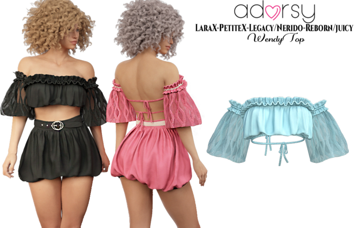 adorsy - Wendy Top Light Blue - LaraX/Legacy-Nerido/PetiteX/Reborn-Juicy