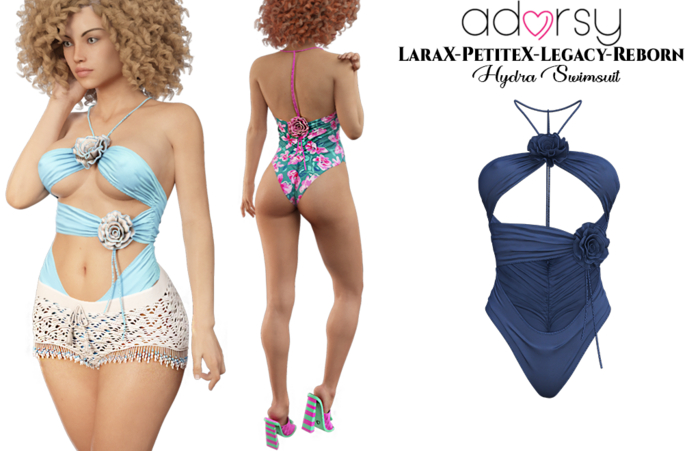 adorsy - Hydra Swimsuit Blue - LaraX/PetiteX/Legacy/Reborn