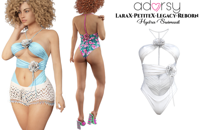 adorsy - Hydra Swimsuit White - LaraX/PetiteX/Legacy/Reborn