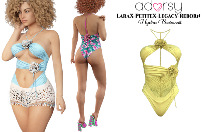 adorsy - Hydra Swimsuit Yellow - LaraX/PetiteX/Legacy/Reborn