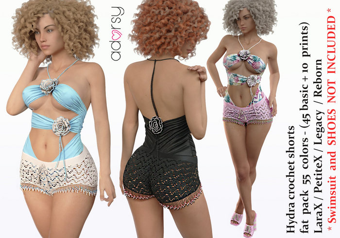 adorsy - Hydra Shorts Fatpack - LaraX/PetiteX/Legacy/Reborn