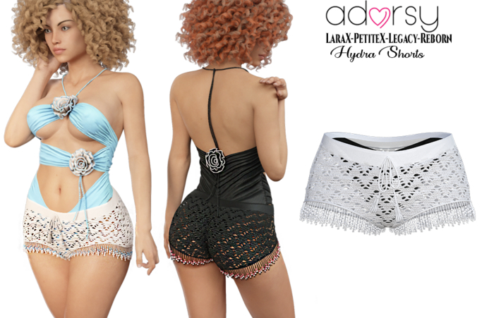 adorsy - Hydra Shorts White - LaraX/PetiteX/Legacy/Reborn