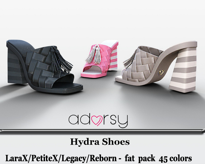 adorsy - Hydra Shoes Fatpack - LaraX/PetiteX/Legacy/Reborn