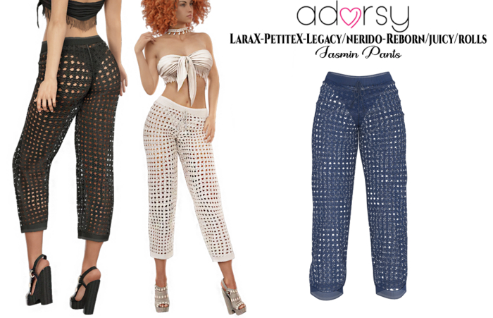 adorsy - Jasmin Pants Blue - LaraX/Legacy-Nerido/PetiteX/Reborn-Juicy-Rolls