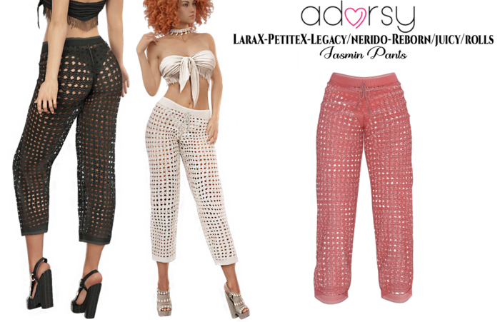 adorsy - Jasmin Pants Coral - LaraX/Legacy-Nerido/PetiteX/Reborn-Juicy-Rolls