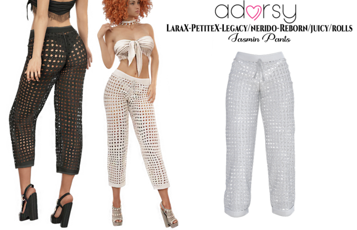 adorsy - Jasmin Pants White - LaraX/Legacy-Nerido/PetiteX/Reborn-Juicy-Rolls