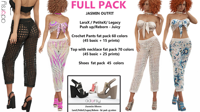 adorsy - Jasmin SET BUY ALL PACK - LaraX/PetiteX/Legacy/Reborn