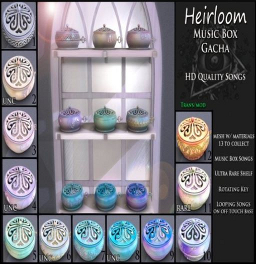 3rd Eye_ Heirloom 11 Music Box RARE